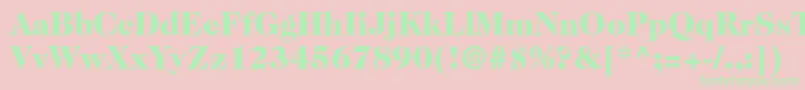 Caslon224stdBlack Font – Green Fonts on Pink Background