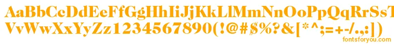 Шрифт Caslon224stdBlack – оранжевые шрифты на белом фоне