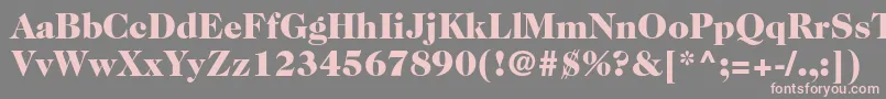 Шрифт Caslon224stdBlack – розовые шрифты на сером фоне