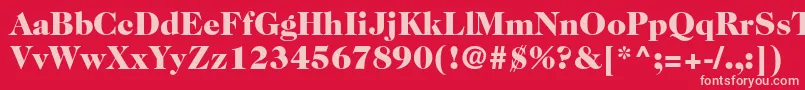 Caslon224stdBlack Font – Pink Fonts on Red Background