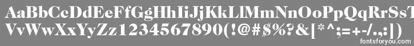 Fonte Caslon224stdBlack – fontes brancas em um fundo cinza