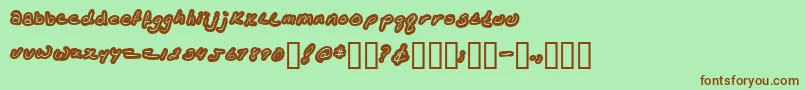 Kathleenlowercase Font – Brown Fonts on Green Background