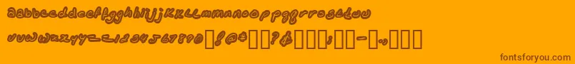 En savoir plus sur la police Kathleenlowercase Police Kathleenlowercase – polices brunes sur fond orange