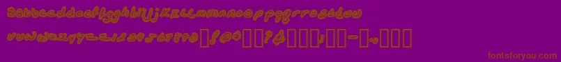 Kathleenlowercase Font – Brown Fonts on Purple Background