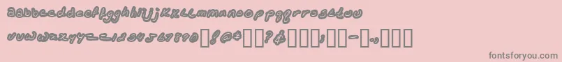 Kathleenlowercase Font – Gray Fonts on Pink Background