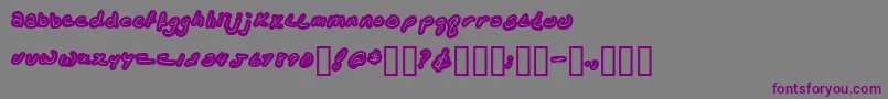 Kathleenlowercase Font – Purple Fonts on Gray Background