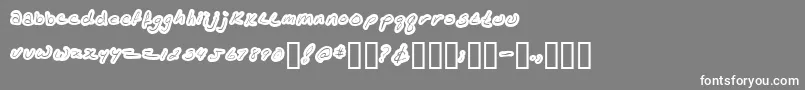 Kathleenlowercase Font – White Fonts on Gray Background