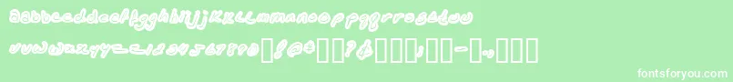 Kathleenlowercase Font – White Fonts on Green Background
