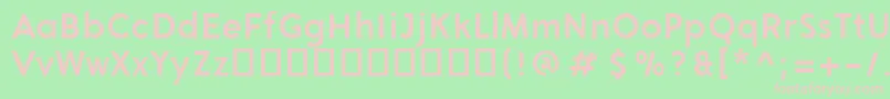 Arongrotesque Font – Pink Fonts on Green Background