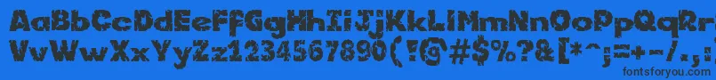 Kornik Font – Black Fonts on Blue Background