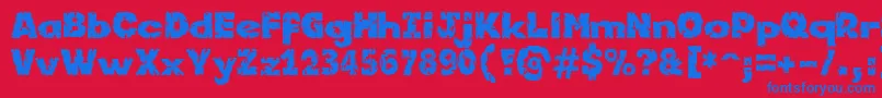 Шрифт Kornik – синие шрифты на красном фоне