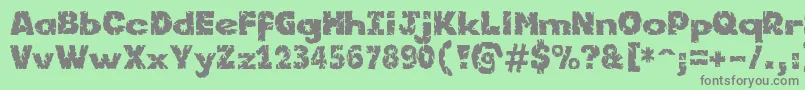 Kornik Font – Gray Fonts on Green Background