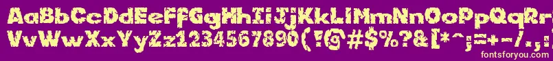 Kornik Font – Yellow Fonts on Purple Background