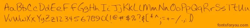 Lisätietoja Lehn043-fontista Lehn043-fontti – ruskeat fontit oranssilla taustalla