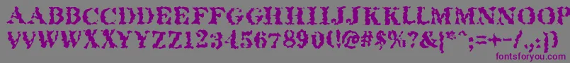 Quakeroman-fontti – violetit fontit harmaalla taustalla