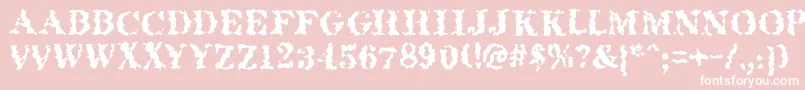 Quakeroman Font – White Fonts on Pink Background