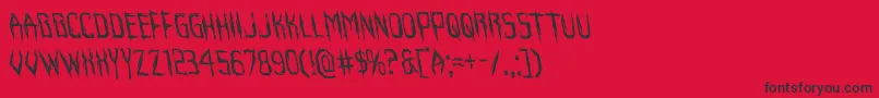 Horroroidleft Font – Black Fonts on Red Background