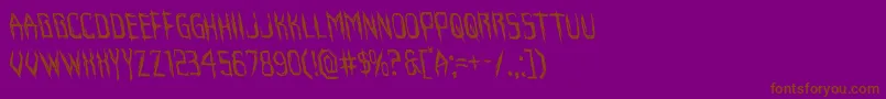 Horroroidleft Font – Brown Fonts on Purple Background