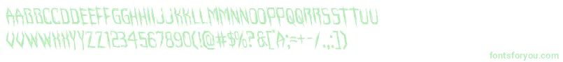 Horroroidleft Font – Green Fonts on White Background