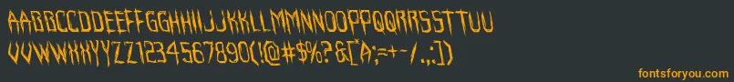 Horroroidleft Font – Orange Fonts on Black Background