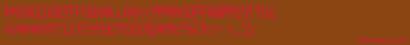 Horroroidleft Font – Red Fonts on Brown Background