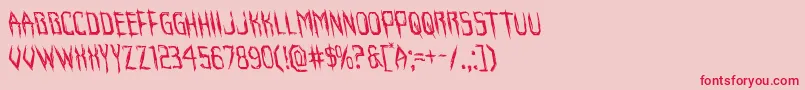 Horroroidleft Font – Red Fonts on Pink Background