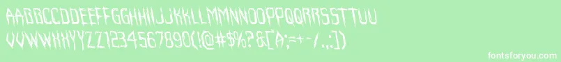 Horroroidleft Font – White Fonts on Green Background