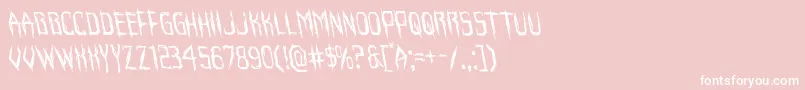 Horroroidleft Font – White Fonts on Pink Background