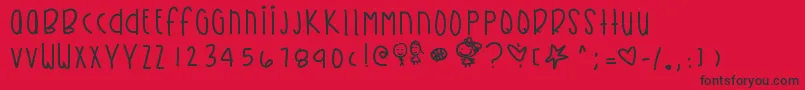 Kirbysdreamland Font – Black Fonts on Red Background