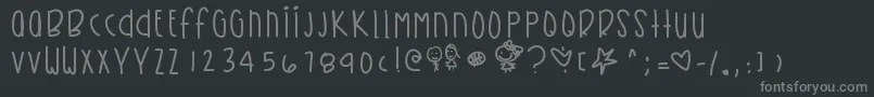 More about Kirbysdreamland Font Kirbysdreamland Font – Gray Fonts on Black Background