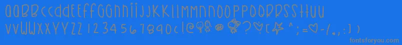More about Kirbysdreamland Font Kirbysdreamland Font – Gray Fonts on Blue Background