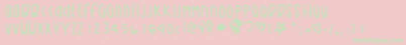 Kirbysdreamland Font – Green Fonts on Pink Background