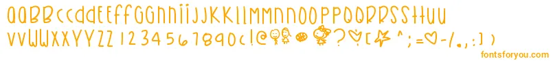 Czcionka Kirbysdreamland – pomarańczowe czcionki