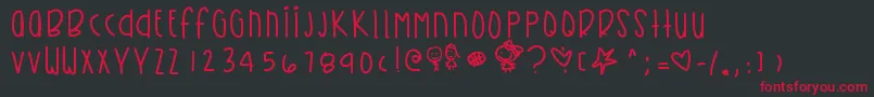 Kirbysdreamland Font – Red Fonts on Black Background