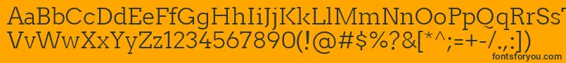 TwentytwelveslabLight Font – Black Fonts on Orange Background