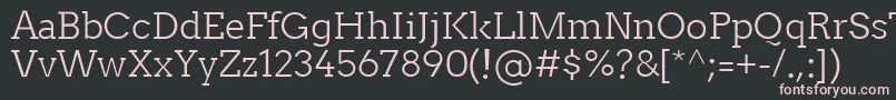 TwentytwelveslabLight Font – Pink Fonts on Black Background