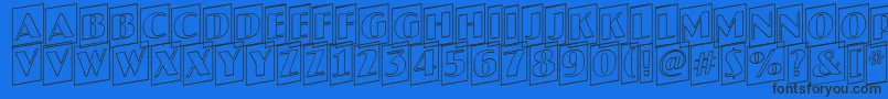 JaspercmotlupRegular Font – Black Fonts on Blue Background