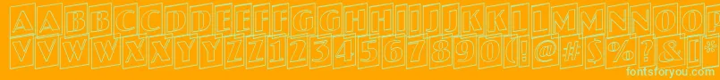 JaspercmotlupRegular Font – Green Fonts on Orange Background