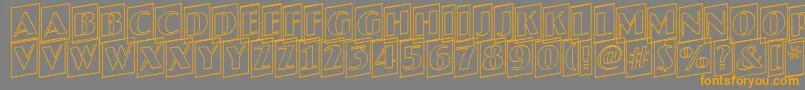 JaspercmotlupRegular Font – Orange Fonts on Gray Background