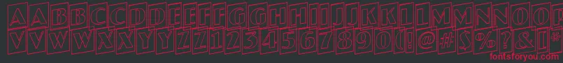 JaspercmotlupRegular Font – Red Fonts on Black Background