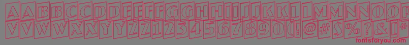 JaspercmotlupRegular Font – Red Fonts on Gray Background