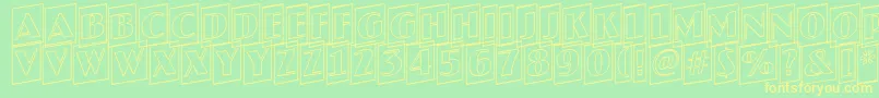 JaspercmotlupRegular Font – Yellow Fonts on Green Background