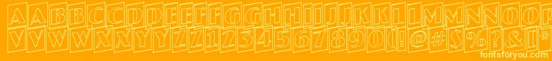 JaspercmotlupRegular Font – Yellow Fonts on Orange Background