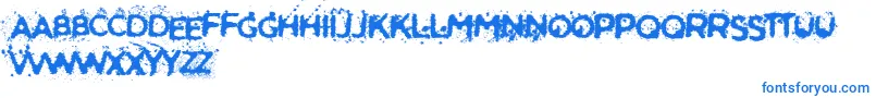 SoldierOfTheDark-Schriftart – Blaue Schriften