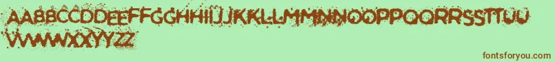 SoldierOfTheDark Font – Brown Fonts on Green Background