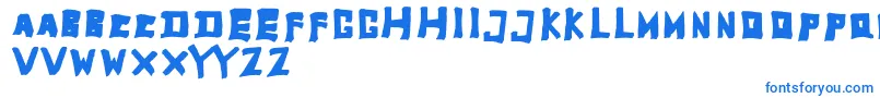 フォントTobyfontFull – 白い背景に青い文字