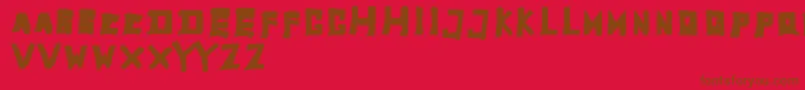 TobyfontFull-fontti – ruskeat fontit punaisella taustalla
