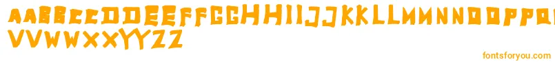 TobyfontFull-Schriftart – Orangefarbene Schriften auf weißem Hintergrund