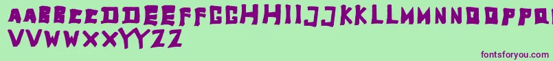 fuente TobyfontFull – Fuentes Moradas Sobre Fondo Verde