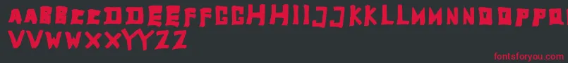 Шрифт TobyfontFull – красные шрифты на чёрном фоне